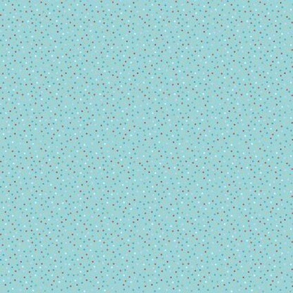 Poppie Cotton Country Confetti Blenders Fabric Collection Country Confetti on Blue Lagoon - LT Teal Premium 100% Cotton Fabrics