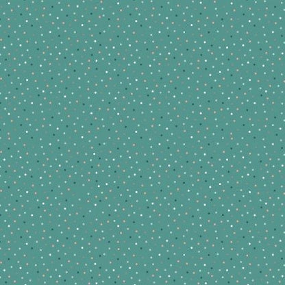 Poppie Cotton Country Confetti Blenders Fabric Collection Country Confetti on Lakehouse Teal Premium 100% Cotton Fabrics