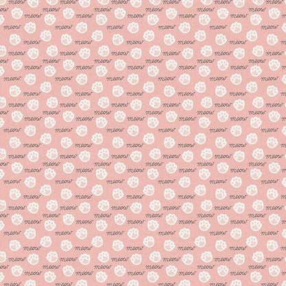 Paintbrush Studio Tails & Whiskers Fabric Collection Meow on Pink Premium 100% Cotton Quilt Shop Quality Fabrics