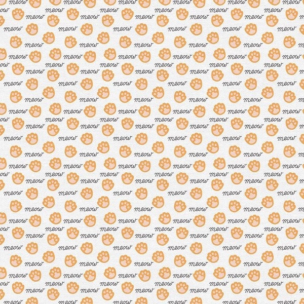 Paintbrush Studio Tails & Whiskers Fabric Collection Meow on Cream Premium 100% Cotton Quilt Shop Quality Fabrics