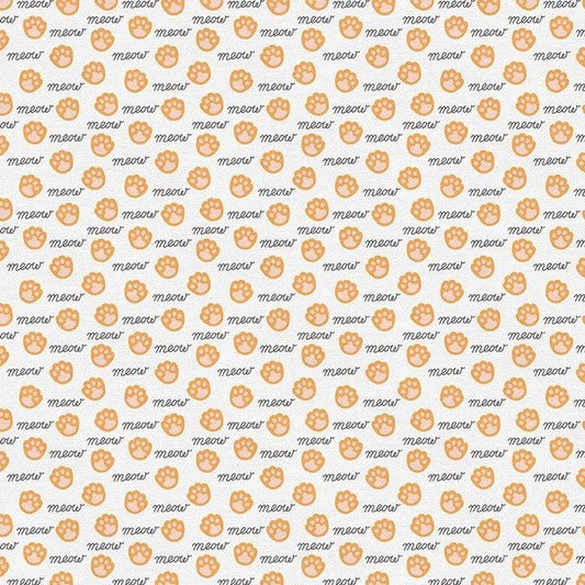 Paintbrush Studio Tails & Whiskers Fabric Collection Meow on Cream Premium 100% Cotton Quilt Shop Quality Fabrics