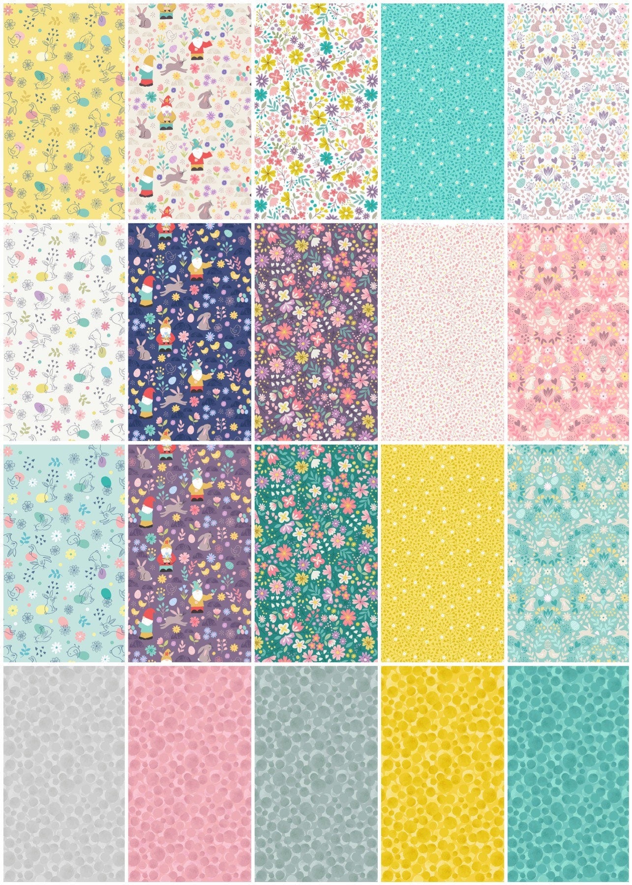 Lewis & Irene Spring Treats Fabric Collection Digital Print 36” Easter Bags and Stuffies Panel Premium 100% Cotton Quilt Shop Quality Fabric