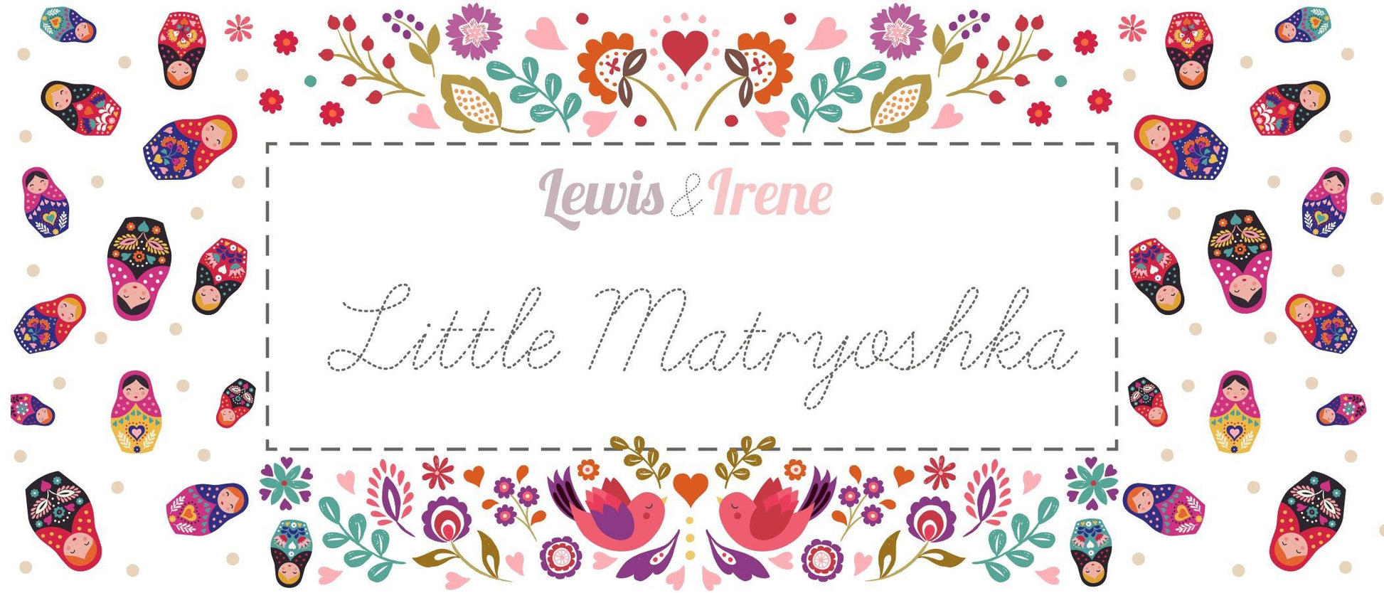 LAST BOLT!! Lewis & Irene Little Matryoshka Fabric Collection Matryoshka Floral on Red Premium 100% Cotton Quilt Shop Quality Fabrics