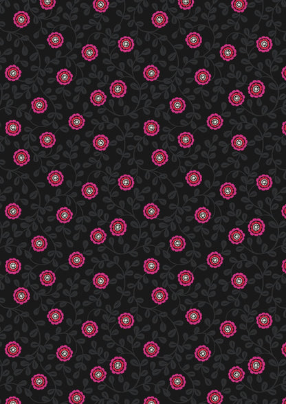 LAST BOLT! Lewis & Irene Little Matryoshka Fabric Collection Matryoshka Floral on Black Premium 100% Cotton Quilt Shop Quality Fabrics