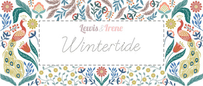 LAST BOLT!!! Lewis & Irene Wintertide Fabric Collection Metallic Copper Arts and Crafts on Dark Blue Premium 100% Cotton Fabrics