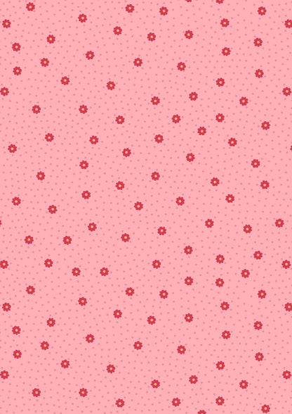 LAST BOLT! Lewis & Irene Little Matryoshka Fabric Collection Daisy Dots on Pink Premium 100% Cotton Quilt Shop Quality Fabrics