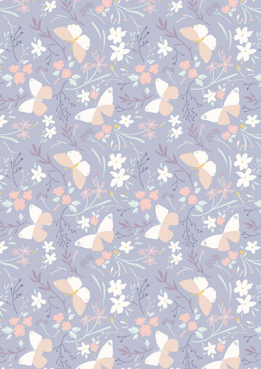 Lewis & Irene Heart of Summer Fabric Collection Butterfly Dance on Lilac Grey Premium 100% Cotton Quilt Shop Quality Fabrics