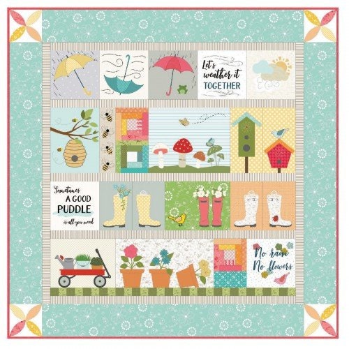 Kimberbell Spring Showers Quilt Collection (Machine Embroidery CD, Embellishment Kit, Fabric Kits, & Thread Sets Available)