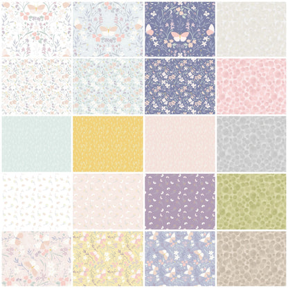 Lewis & Irene Heart of Summer Fabric Collection Petal Play on Light Blush Pink Premium 100% Cotton Quilt Shop Quality Fabrics