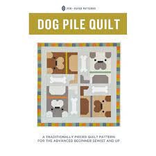 Pen + Paper Patterns Dog Pile Quilt Pattern Finished Size: 48.5"x48.5" (Optional Fineline Glue Tip Sets)