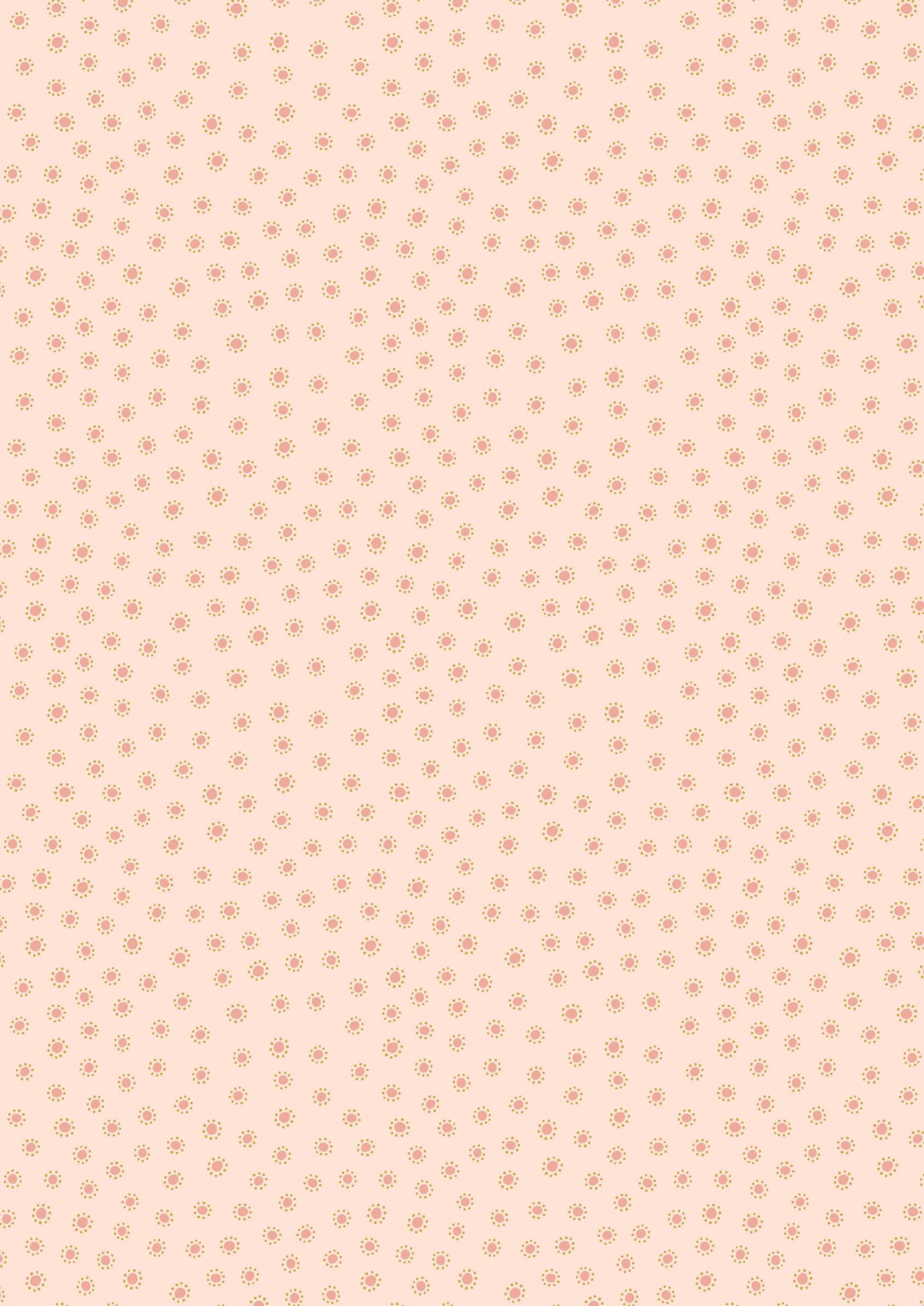 LAST BOLT! Lewis & Irene Hannah’s Flowers Fabric Collection Dotty Dots on Rose Pink Premium 100% Cotton Quilt Shop Quality Fabrics