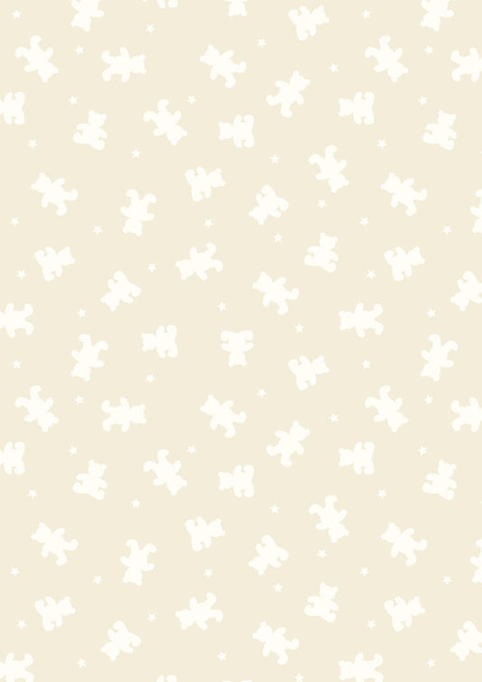 Lewis & Irene Tiny Tonals Fabric Collection Bears Cream on Cream Premium 100% Cotton Quilt Shop Quality Fabrics