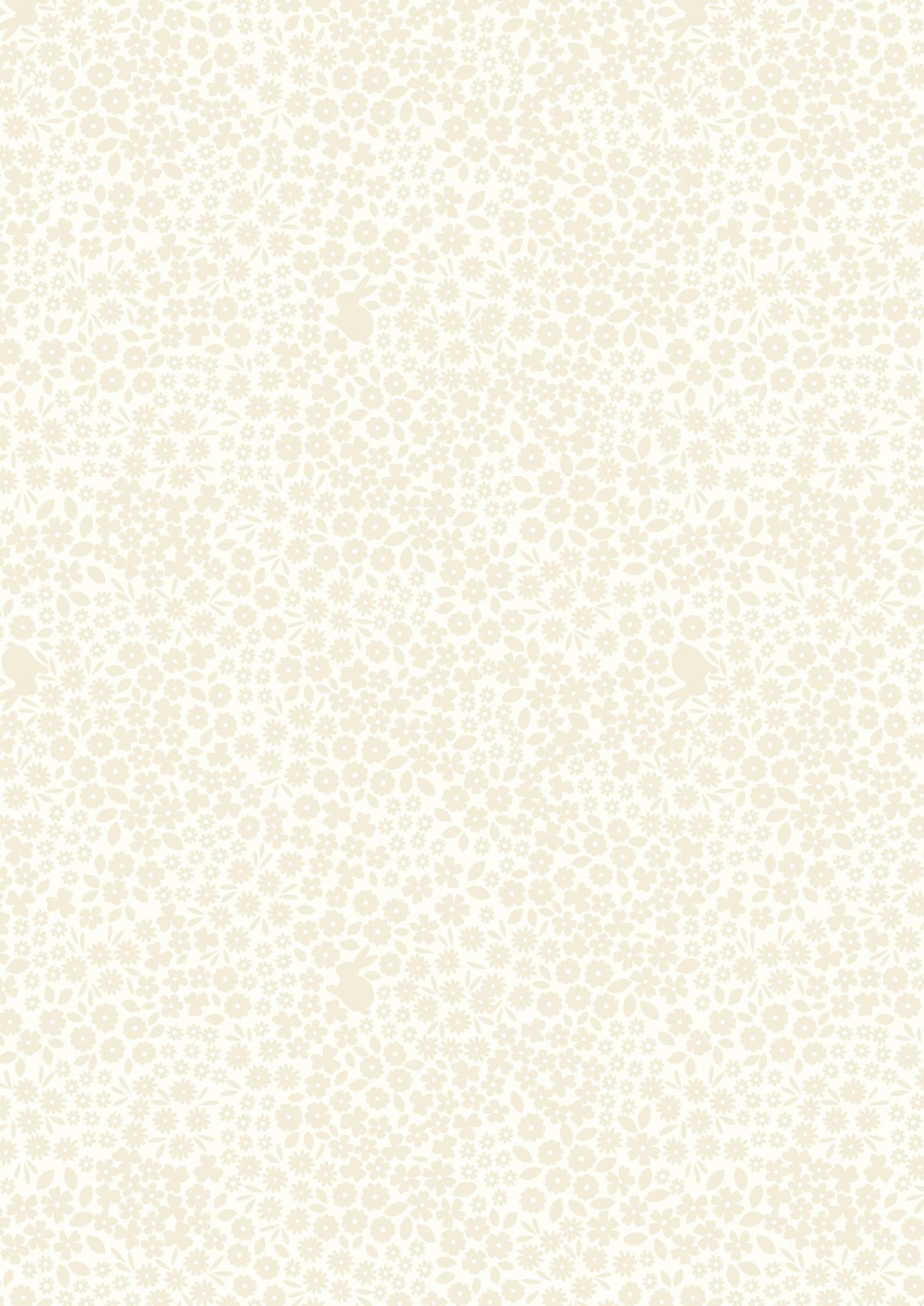 Lewis & Irene Tiny Tonals Fabric Collection Bunny Meadow Cream on Cream Premium 100% Cotton Quilt Shop Quality Fabrics