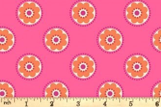 Lewis & Irene Flower Child Fabric Collection Funky Daisies on Pink Premium 100% Cotton Quilt Shop Quality fabrics