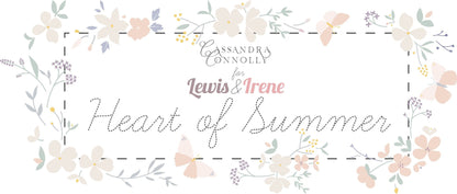 LAST BOLT! Lewis & Irene Heart of Summer Fabric Collection Floral Gathering on Dark Hyacinth Blue Premium 100% Cotton Fabrics