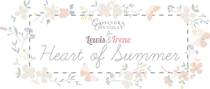 Lewis & Irene Heart of Summer Fabric Collection Petal Play on White Premium 100% Cotton Quilt Shop Quality Fabrics