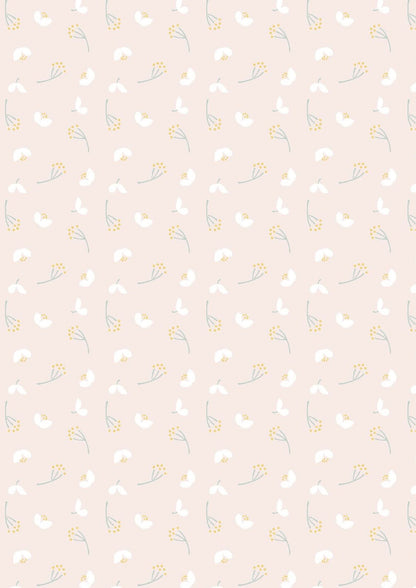 Lewis & Irene Heart of Summer Fabric Collection Petal Play on Light Blush Pink Premium 100% Cotton Quilt Shop Quality Fabrics