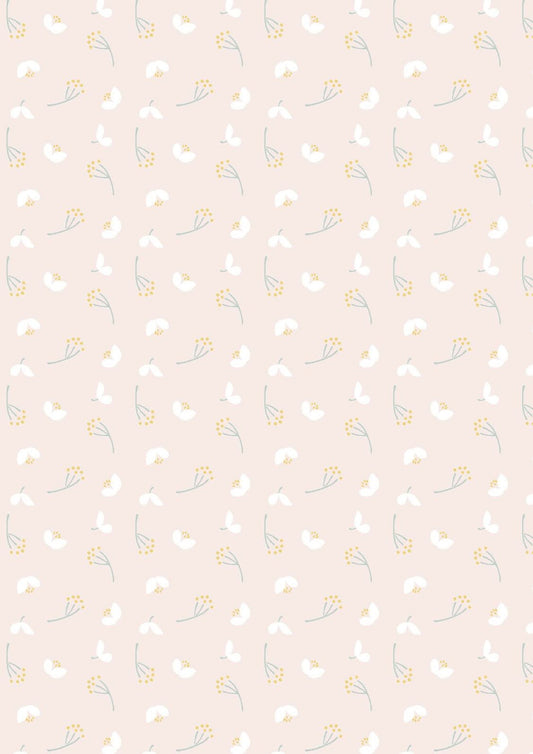 Lewis & Irene Heart of Summer Fabric Collection Petal Play on Light Blush Pink Premium 100% Cotton Quilt Shop Quality Fabrics