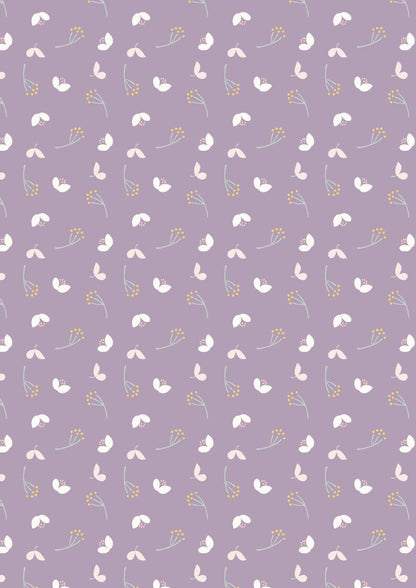 Lewis & Irene Heart of Summer Fabric Collection Petal Play on Purple Premium 100% Cotton Quilt Shop Quality Fabrics