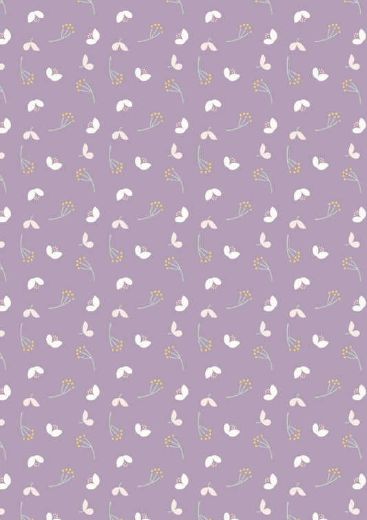 Lewis & Irene Heart of Summer Fabric Collection Petal Play on Purple Premium 100% Cotton Quilt Shop Quality Fabrics