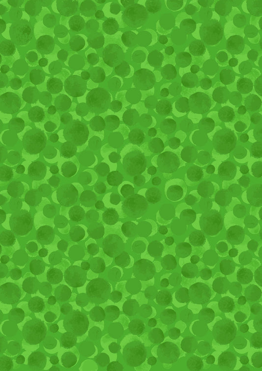 LAST BOLT! Lewis & Irene Bumbleberries Blenders Bright Green BB295 Premium 100% Cotton Quilt Shop Quality Fabrics