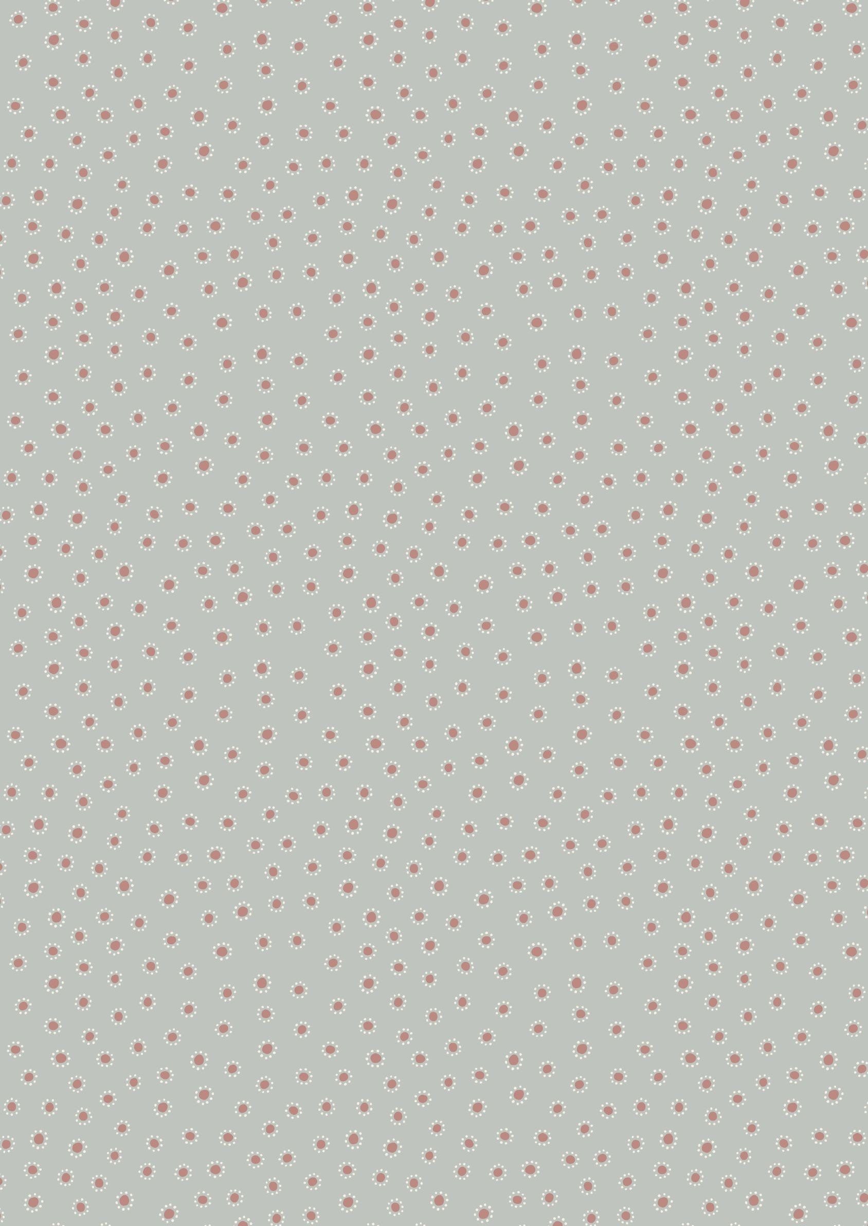 LAST BOLT! Lewis & Irene Hannah’s Flowers Fabric Collection Dotty Dots on Grey Premium 100% Cotton Quilt Shop Quality Fabrics