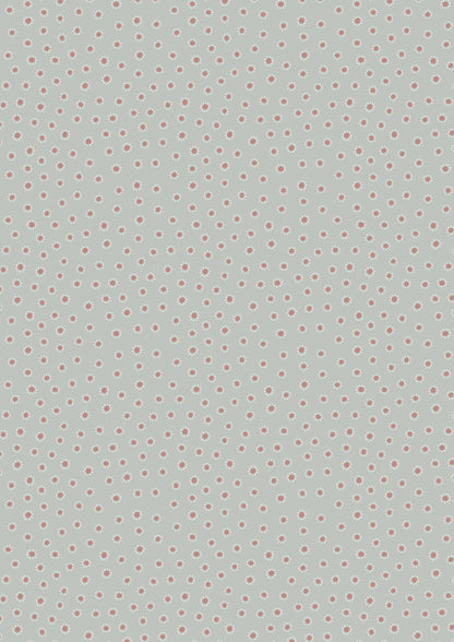 LAST BOLT! Lewis & Irene Hannah’s Flowers Fabric Collection Dotty Dots on Grey Premium 100% Cotton Quilt Shop Quality Fabrics