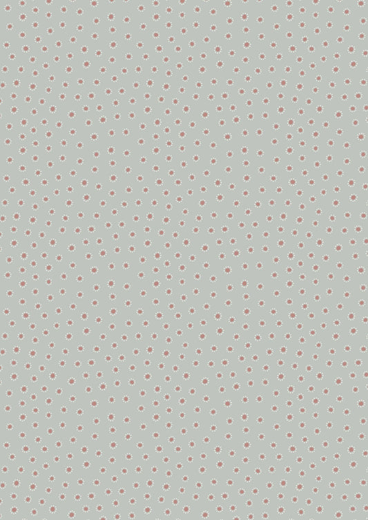 LAST BOLT! Lewis & Irene Hannah’s Flowers Fabric Collection Dotty Dots on Grey Premium 100% Cotton Quilt Shop Quality Fabrics