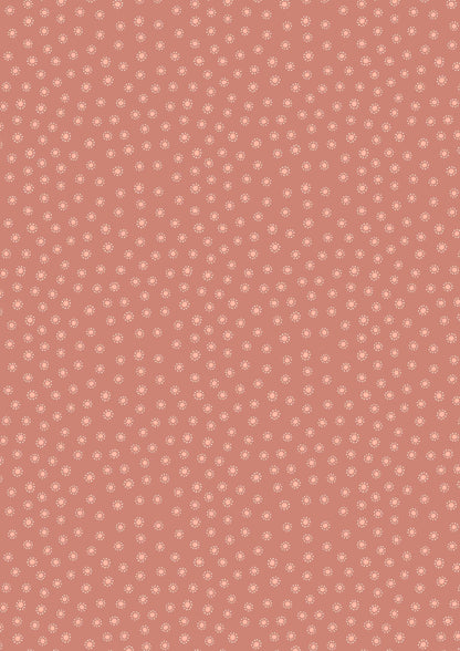 LAST BOLT! Lewis & Irene Hannah’s Flowers Fabric Collection Dotty Dots on Soft Terracotta Premium 100% Cotton Quilt Shop Quality Fabrics