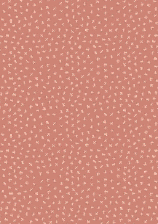 LAST BOLT! Lewis & Irene Hannah’s Flowers Fabric Collection Dotty Dots on Soft Terracotta Premium 100% Cotton Quilt Shop Quality Fabrics