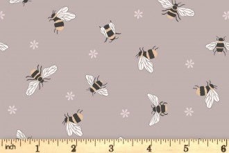 LAST BOLT! Lewis & Irene Queen Bee Fabric Collection Busy Bees on Warm Beige Premium 100% Cotton Quilt Shop Quality Fabrics