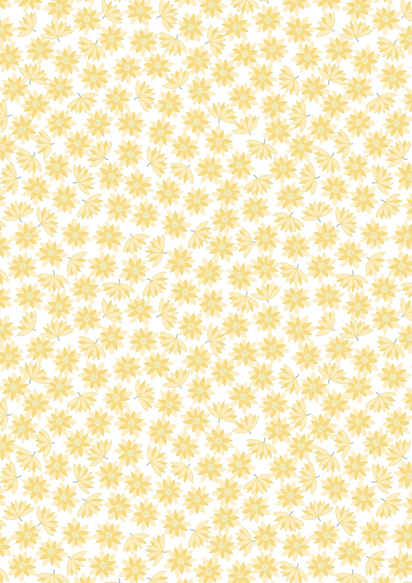 Lewis & Irene On The Lake Fabric Collection Yellow Lillies on Cream Premium 100% Cotton Quilt Shop Quality fabrics