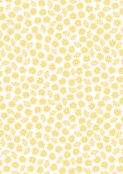 Lewis & Irene On The Lake Fabric Collection Yellow Lillies on Cream Premium 100% Cotton Quilt Shop Quality fabrics