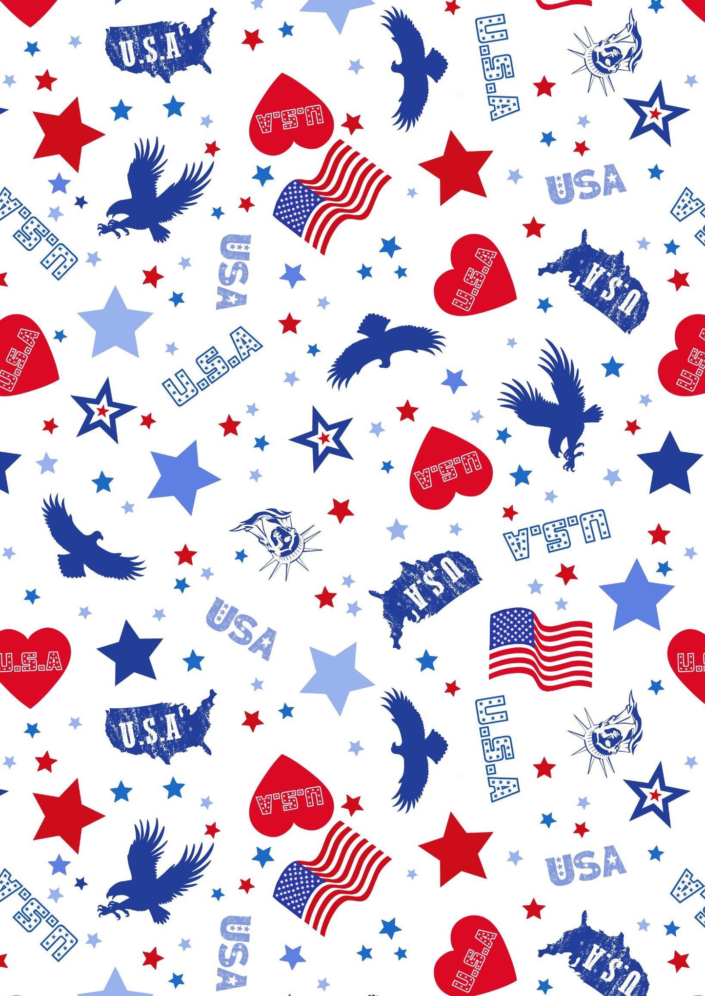 Lewis & Irene Americana Fabric Collection USA Motifs on White Premium 100% Cotton Quilt Shop Quality Fabrics