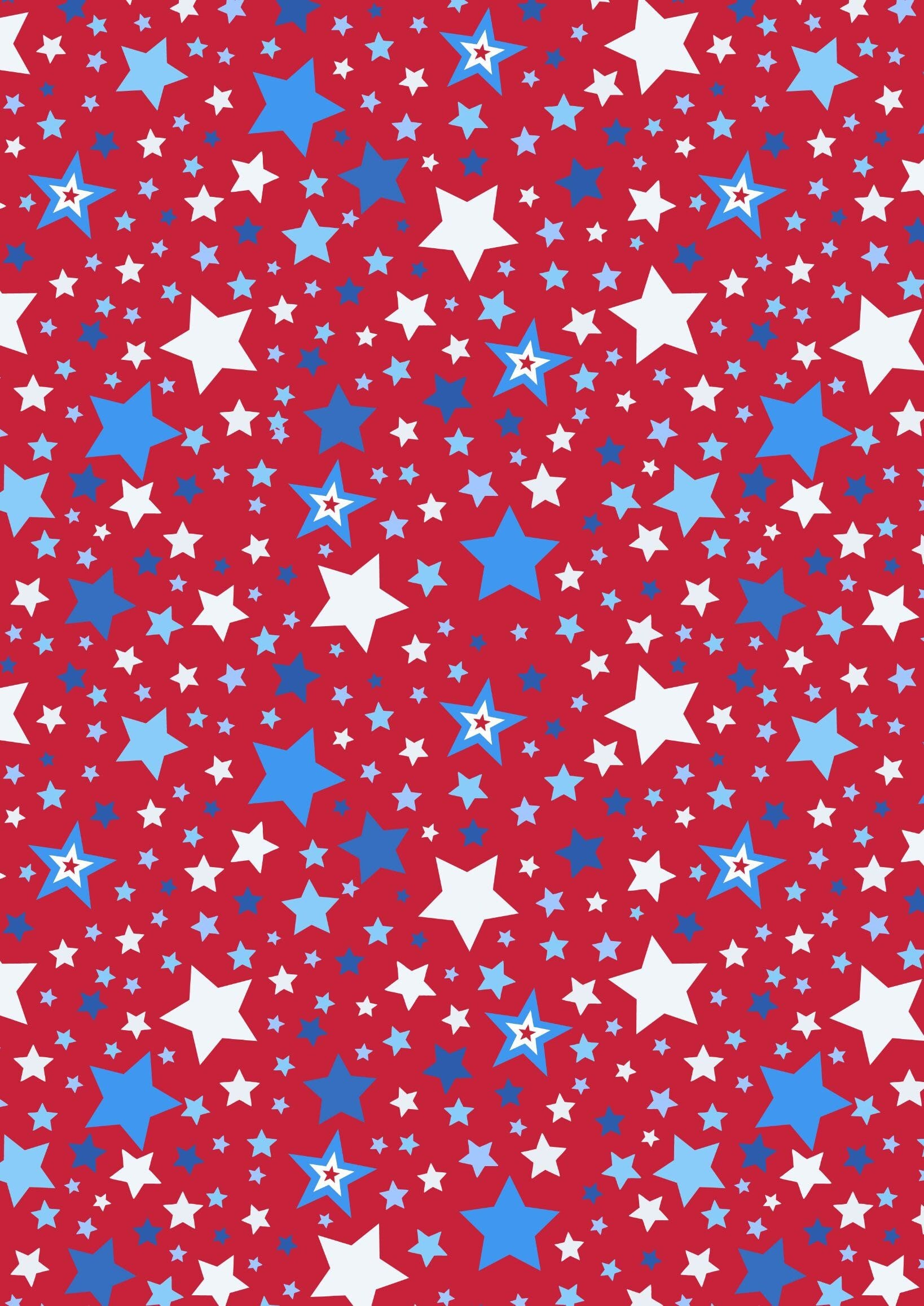 Lewis & Irene Americana Fabric Collection Stars on Red Premium 100% Cotton Quilt Shop Quality Fabrics