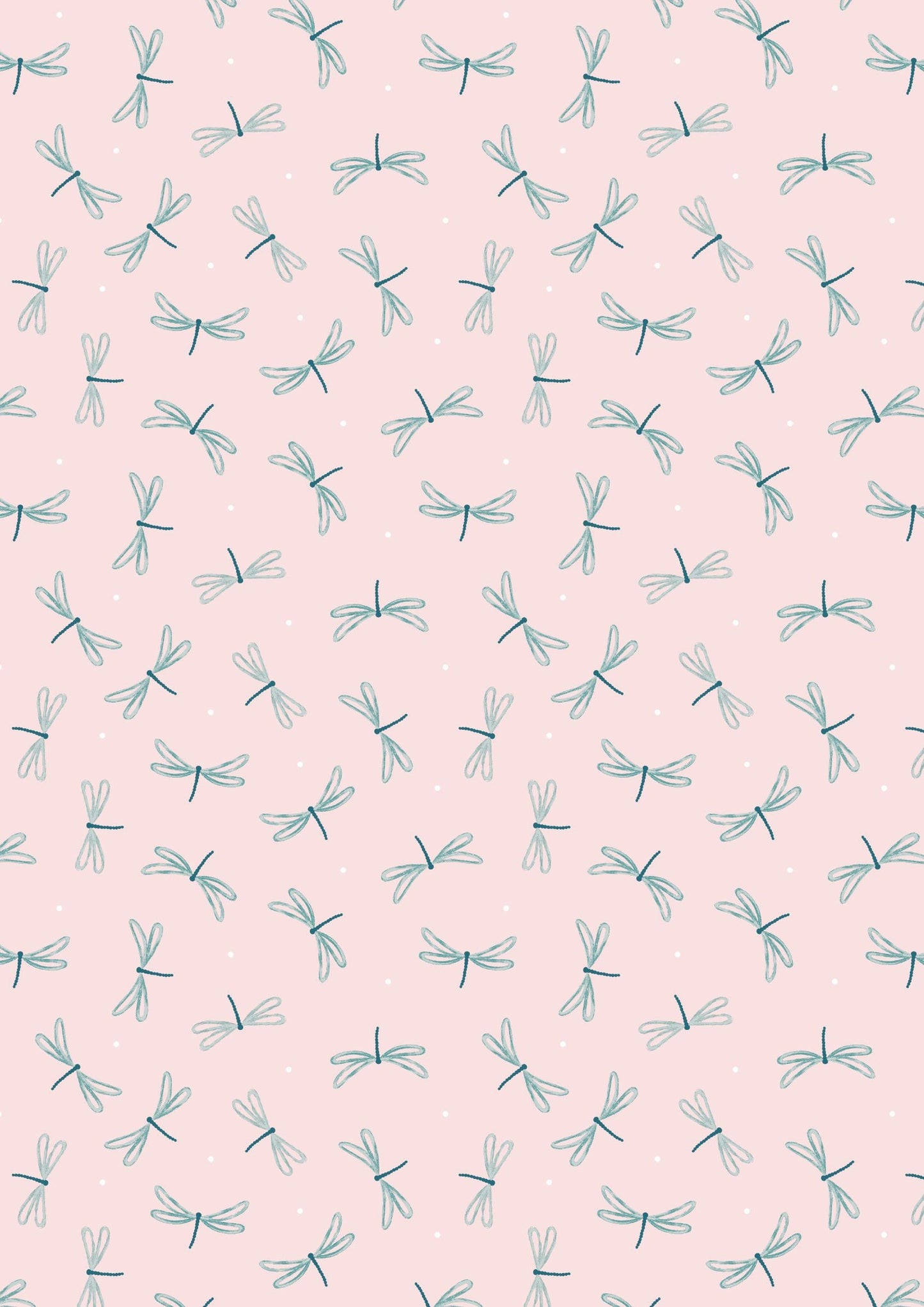 Lewis & Irene On The Lake Fabric Collection Dragonfly on Palest Pink Premium 100% Cotton Quilt Shop Quality Fabrics