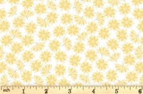 Lewis & Irene On The Lake Fabric Collection Yellow Lillies on Cream Premium 100% Cotton Quilt Shop Quality fabrics