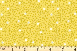 Lewis & Irene Spring Treats Fabric Collection Mini Heart Floral on Yellow Premium 100% Cotton Quilt Shop Quality Fabrics