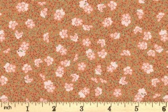 LAST BOLT!! Lewis & Irene Hannah’s Flowers Fabric Collection Ditzy Floral on Peanut Premium 100% Cotton Quilt Shop Quality Fabrics