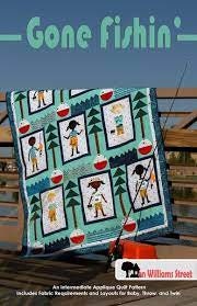 On Williams Street Gone Fishin' Quilt Pattern (3 Size Variations Per Pattern)