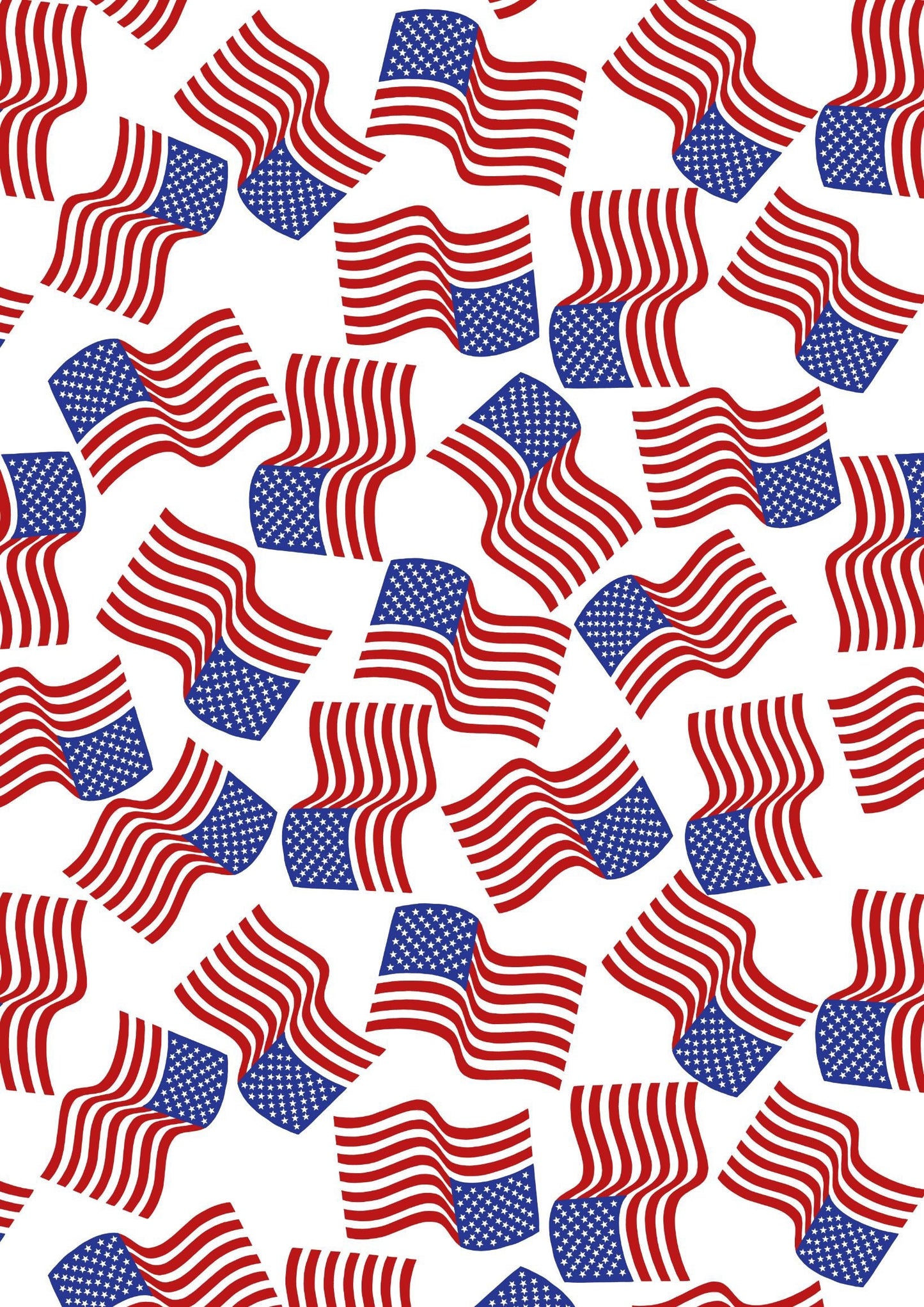 Lewis & Irene Americana Fabric Collection American Flags on White Premium 100% Cotton Quilt Shop Quality Fabrics