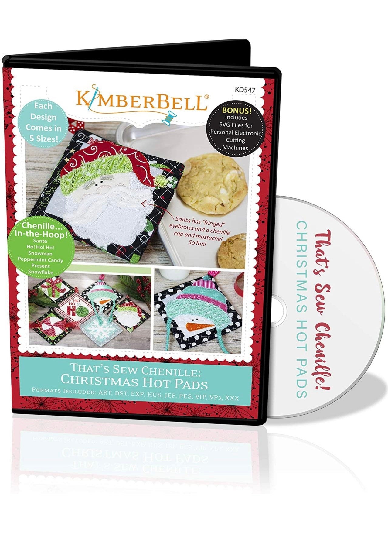 Kimberbell That’s Sew Chenille Hot Pads: Christmas Hot Pads Machine Embroidery CD