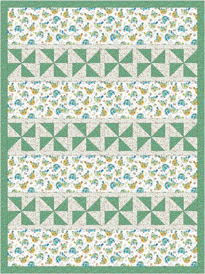 Fabric Cafe Suite Times Quilt Pattern (uses only 3YDS of fabric) Finished Size 44”x59”