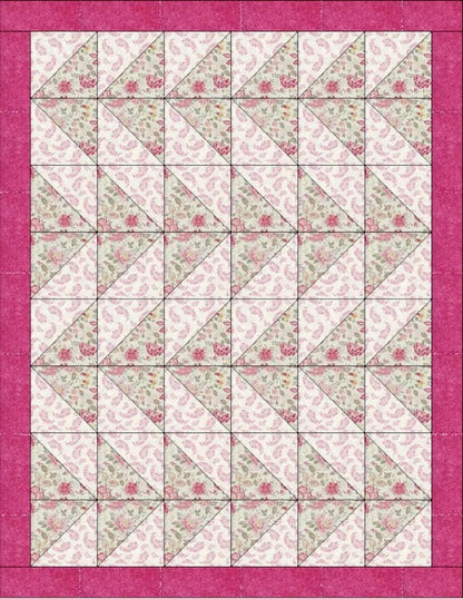 Fabric Cafe Dancing Geese Quilt Pattern (uses only 3YDS of fabric) Finished Size 46”x58”