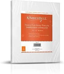 RETIRED!! Kimberbell Heavy Cut Away Sheets 40 Count (10”x12” Precut Sheets)