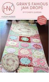 Gran's Favorite Jam Drops Table Runner Pattern by Hugs'N Kisses Finished Size: 9"x39" (Includes Precut Applique Circles)