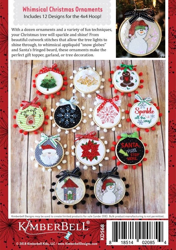 Kimberbell Happy Hoops Decor Volume I: Whimsical Christmas Ornaments Machine Embroidery CD (optional accessory bundles available)