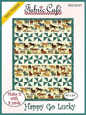 Fabric Cafe Suite Times Quilt Pattern (uses only 3YDS of fabric) Finished Size 44”x59”