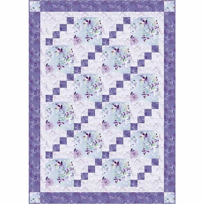 Fabric Cafe City Lights Quilt Pattern (uses only 3YDS of fabric) Finished Size 43”x61”