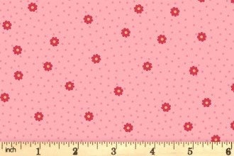 LAST BOLT! Lewis & Irene Little Matryoshka Fabric Collection Daisy Dots on Pink Premium 100% Cotton Quilt Shop Quality Fabrics